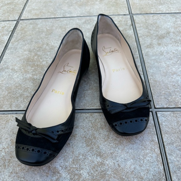Christian LouboutinBlack Leather Flats